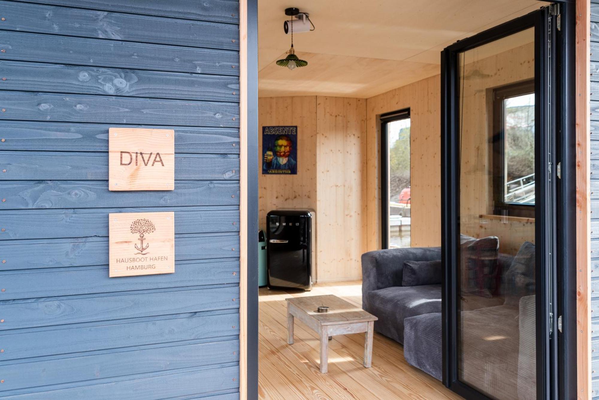 Komfort-Hausboot Diva Mit Kamin Hamburg-Harburg Buitenkant foto